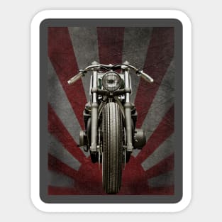 Motorcycle Sunburst Background Sticker